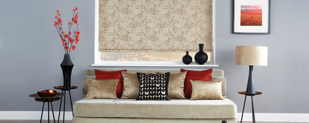 Collina antique gold roller blind