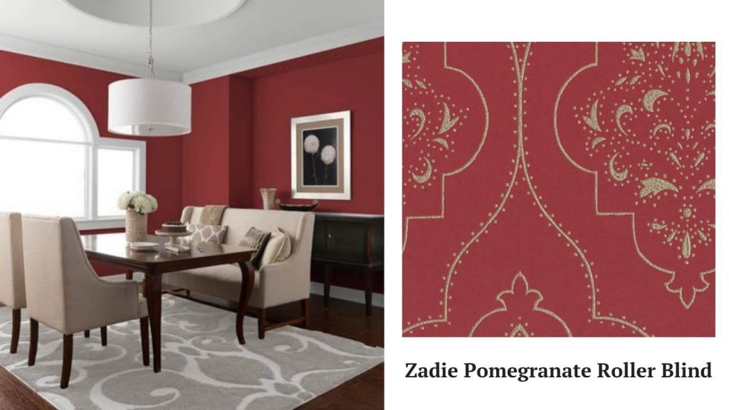 Zadie Pomegranate Roller Blind