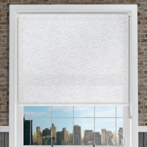 Bamboo Optic White Roller Blind