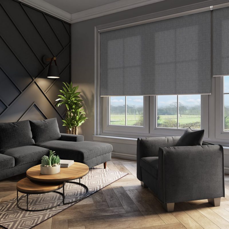 Contemporary Living Room Roller Astratto Slate