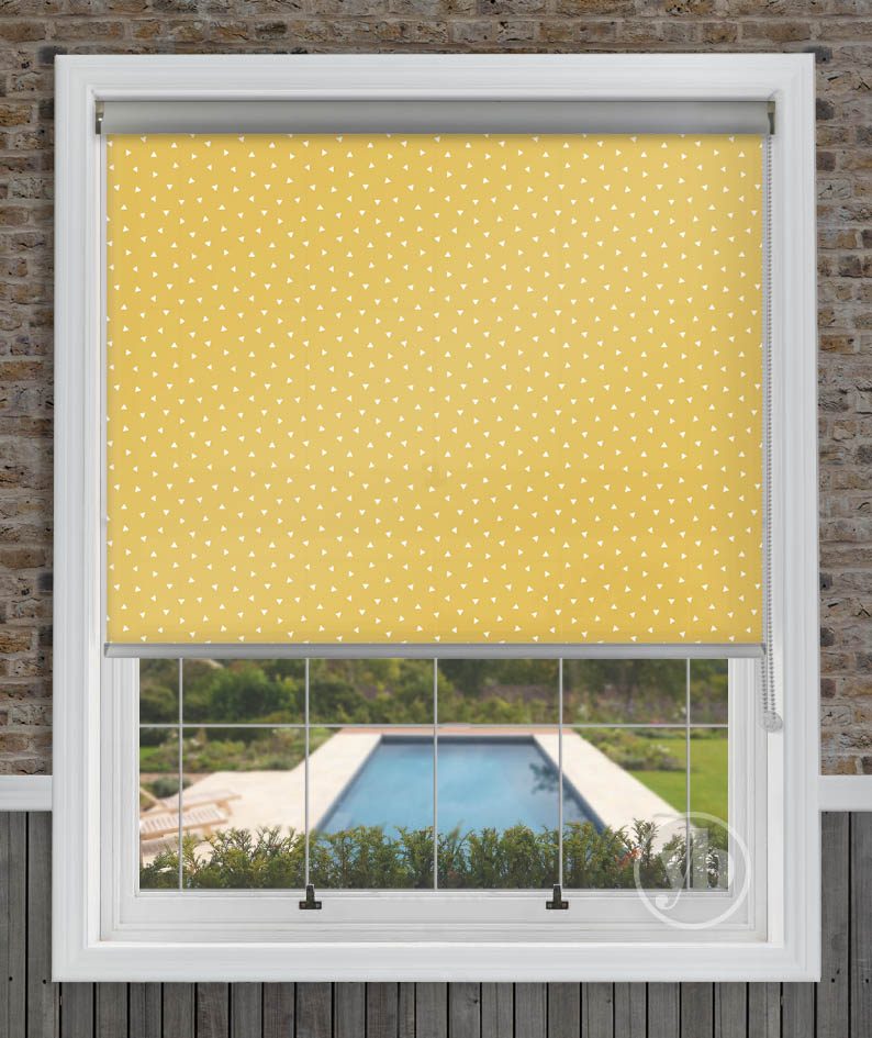 Pico Mustard senses roller blind