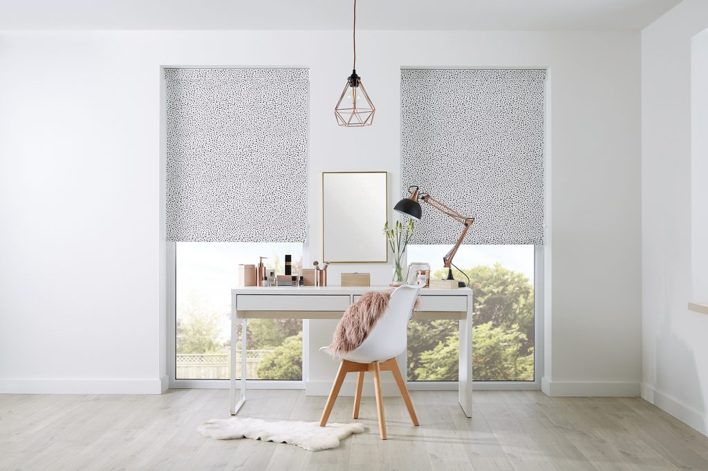 Roller blind study room