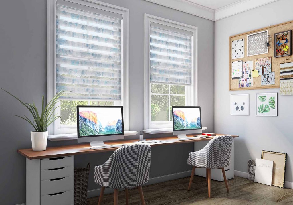 Mirage blind in study room