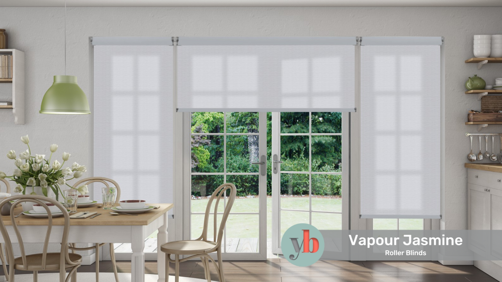 Vapour Jasmine Roller Blind for privacy