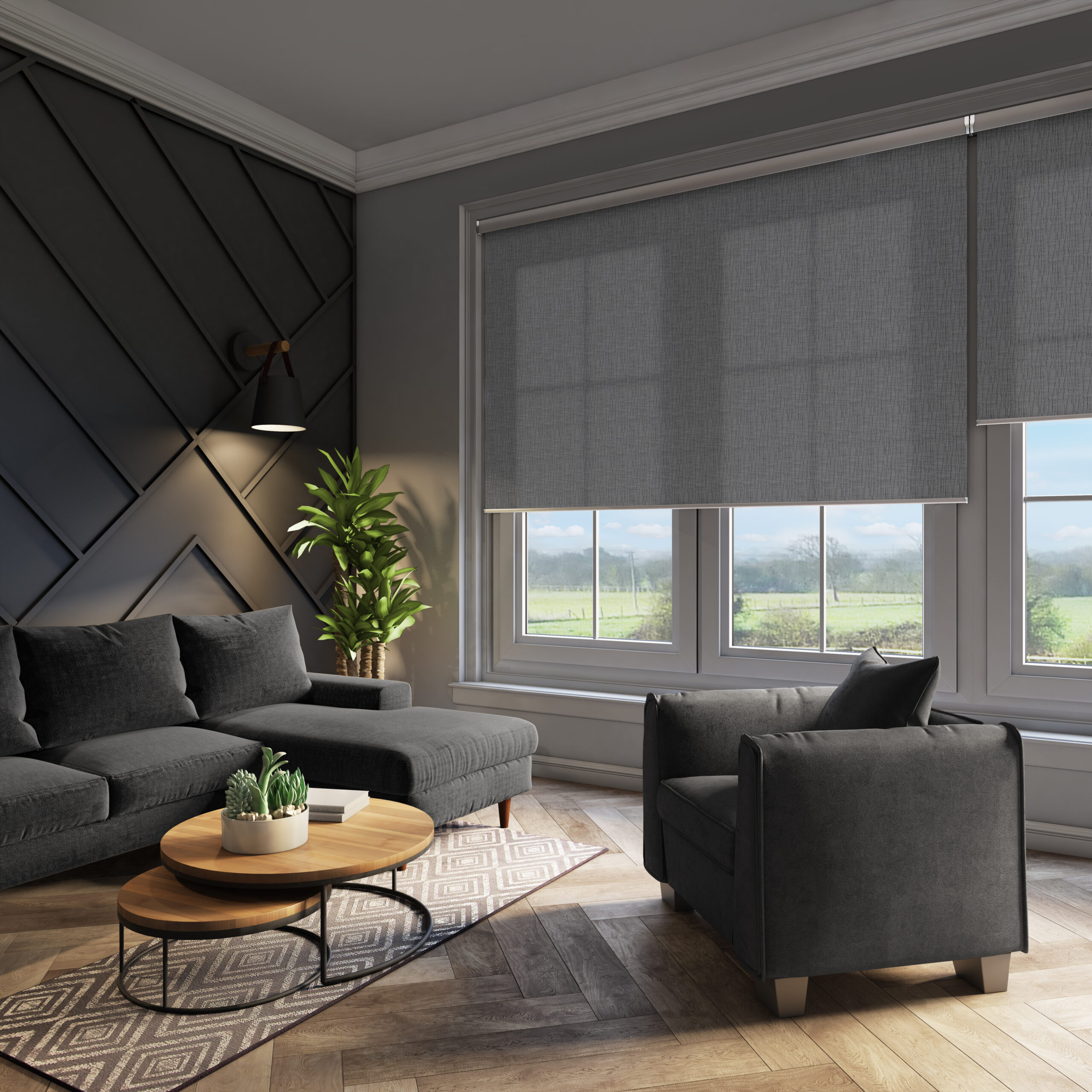 Dark and moody interiors